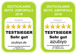 AZUBIYO ist doppelter Testsieger AZUBIYO ist doppelter Testsieger