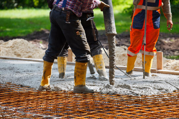 Arbeit mit Beton
